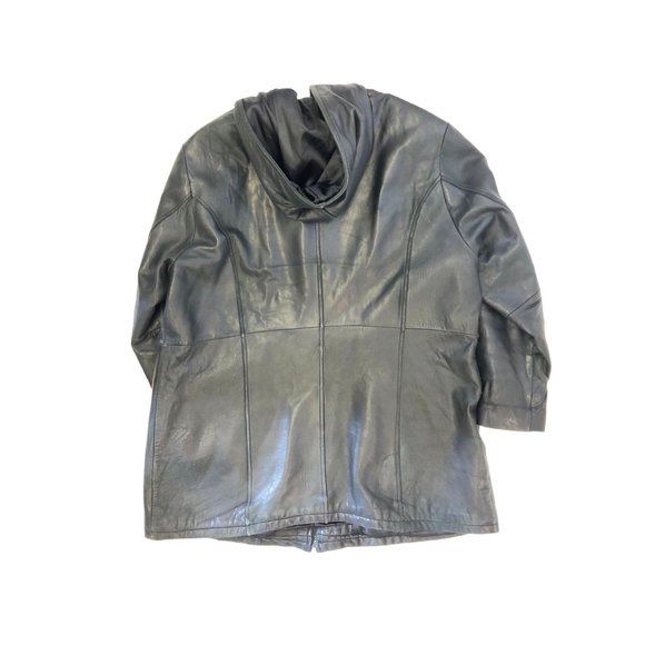 Genuine Leather Hoodie Men's Jacket Size XL - Picture 2 of 2